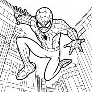 Spider Man En Pose De Accion Para Colorear 745-413