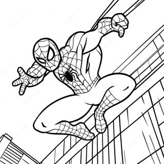 Spider Man En Pose De Accion Para Colorear 745-415