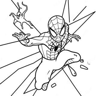 Spider Man Con Logo De Arana Para Colorear 746-136