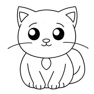 Gato De Dibujos Animados Páginas Para Colorear