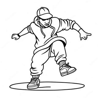 Pagina Para Colorear De Breakdancer De Hip Hop En Accion 74779-18017