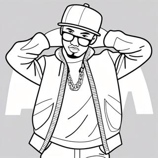 Pagina Para Colorear De Atuendo De Hip Hop Elegante 74780-18022