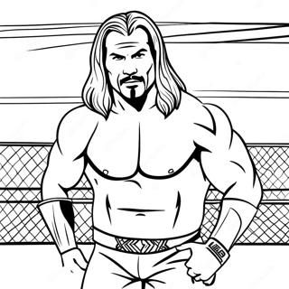 Pagina Para Colorear De Entrada Vibrante De Luchador De Wwe 74856-18077