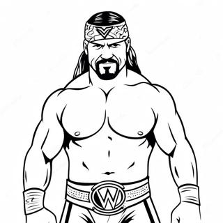 Pagina Para Colorear De Entrada Vibrante De Luchador De Wwe 74856-18080