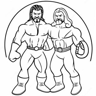 Pagina Para Colorear De Equipo Dinamico De Wwe 74857-18081