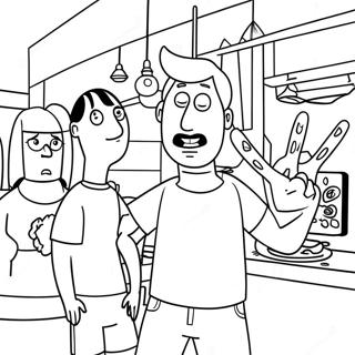 Bob's Burgers Páginas Para Colorear