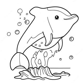 Delfin Jugueton Saltando Pagina Para Colorear 75114-18278