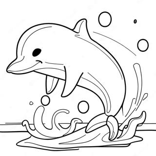 Delfin Jugueton Saltando Pagina Para Colorear 75114-18279