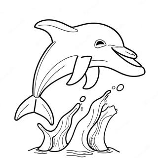 Delfin Jugueton Saltando Pagina Para Colorear 75114-18280