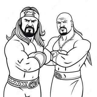 Pagina Para Colorear De Los Campeones De Parejas De Wwe 75141-18301