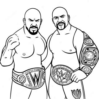 Pagina Para Colorear De Los Campeones De Parejas De Wwe 75141-18302