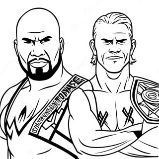 Pagina Para Colorear De Los Campeones De Parejas De Wwe 75141-18303