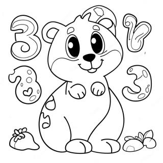 Pagina Para Colorear De Numeros De Animales Lindos 75500-18578