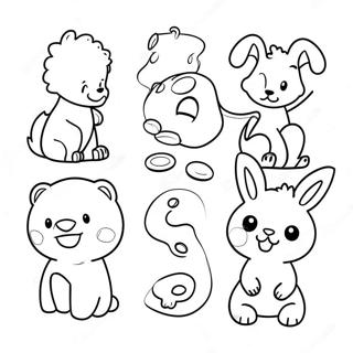 Pagina Para Colorear De Numeros De Animales Lindos 75500-18579