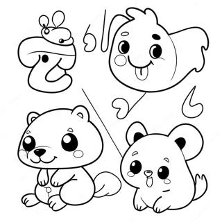 Pagina Para Colorear De Numeros De Animales Lindos 75500-18580