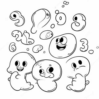 Pagina Para Colorear De Numeros De Dibujos Animados Divertidos 75501-18582