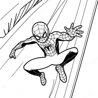 Pagina Para Colorear De Miles Morales En Pose De Accion 7562-54