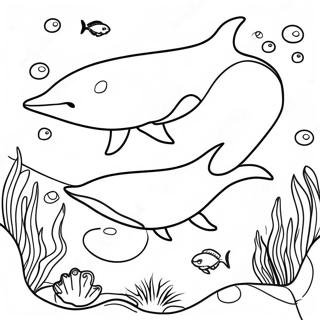 Pagina Para Colorear De Familia De Orcas Bajo El Agua 75757 18774