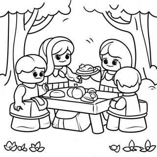 Pagina Para Colorear Del Picnic Alegre De Lego Friends 75861-18863