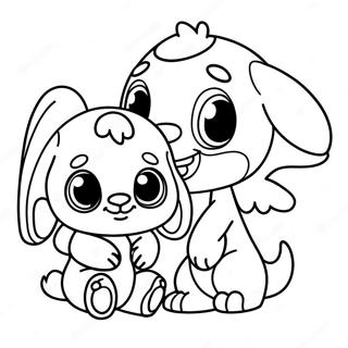 Lindo Stitch Y Angel Páginas Para Colorear