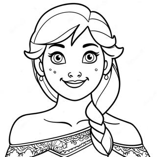 Princesa Disney De Frozen Páginas Para Colorear