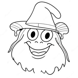 Pagina Para Colorear De Grimace Con Un Sombrero Tonto 76783-19581