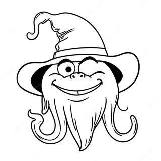 Pagina Para Colorear De Grimace Con Un Sombrero Tonto 76783-19584