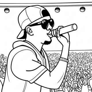 Pagina Para Colorear De Artista De Hip Hop En Concierto 77318-19971