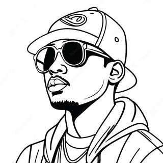 Pagina Para Colorear De Rapero Cool Con Gafas De Sol 77320-19980