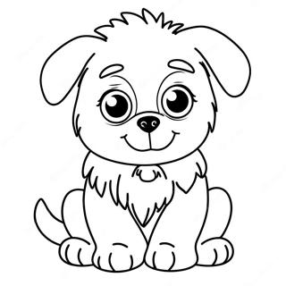 Pagina Para Colorear De Perro Esponjoso Con Ojos Grandes 77500-20114