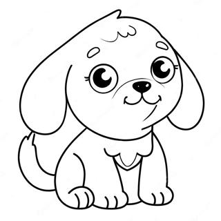 Pagina Para Colorear De Perro Esponjoso Con Ojos Grandes 77500-20116