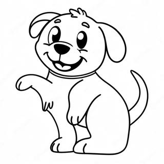 Pagina Para Colorear De Perro Feliz Moviendo La Cola 77501-20118