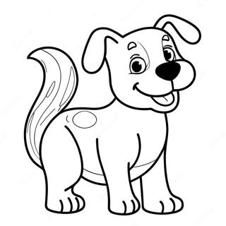 Pagina Para Colorear De Perro Feliz Moviendo La Cola 77501-20119