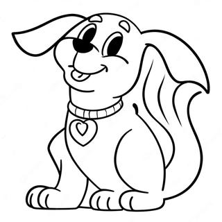 Pagina Para Colorear De Perro Feliz Moviendo La Cola 77501-20120