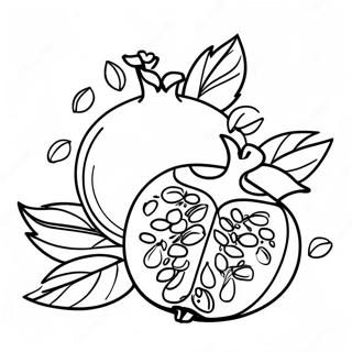 Pagina Para Colorear De Granada Colorida De Rosh Hashana 77656-20244