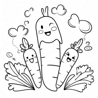 Pagina Para Colorear De Familia De Zanahorias Felices 77810-20354