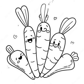 Pagina Para Colorear De Familia De Zanahorias Felices 77810-20355