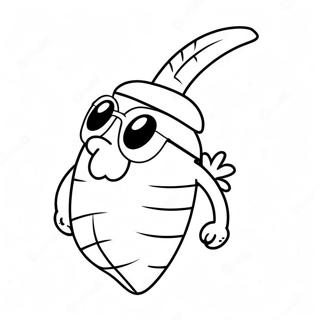 Pagina Para Colorear De Zanahoria Divertida Con Gafas De Sol 77811-20358