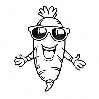 Pagina Para Colorear De Zanahoria Divertida Con Gafas De Sol 77811-20359