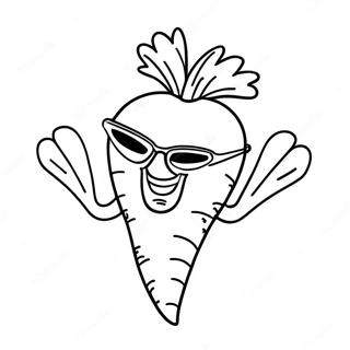 Pagina Para Colorear De Zanahoria Divertida Con Gafas De Sol 77811-20360