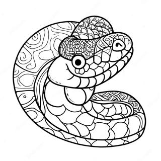 Pagina Para Colorear De Serpiente De Jungla Colorida 78352-20772