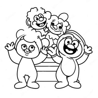 Página Para Colorear De Muppet Babies Juguetones Páginas Para Colorear