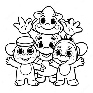 Página Para Colorear De Muppet Babies Felices Páginas Para Colorear