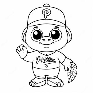 Pagina Para Colorear De La Linda Mascota De Los Phillies 79125-21369