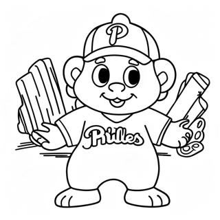 Pagina Para Colorear De La Linda Mascota De Los Phillies 79125-21370