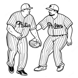 Pagina Para Colorear De Jugadores De Los Phillies En Accion 79126 21374