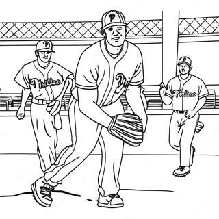 Pagina Para Colorear De Jugadores De Los Phillies En Accion 79126 21375
