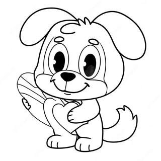 Pagina Para Colorear De Bluey Sosteniendo Un Corazon 79384-21573