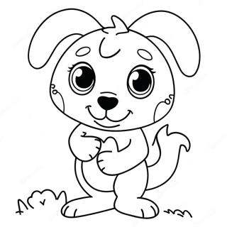 Pagina Para Colorear De Bluey En Un Lindo Disfraz De San Valentin 79386 21583