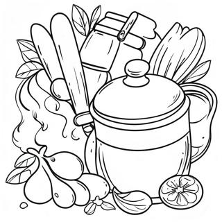 Cocina Páginas para colorear